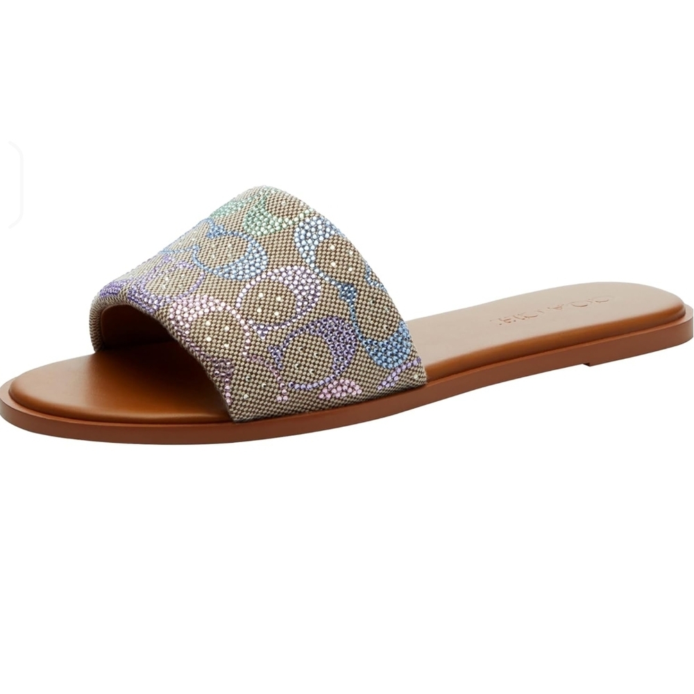COACH Holly Sandal in Crystal Signature Jacquard - 7.5